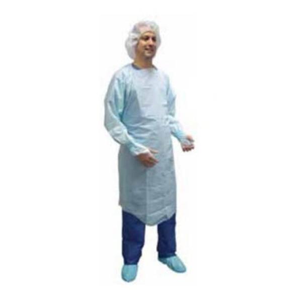 Gown Protective Universal Blue Polyethylene 75/CA